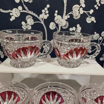 LOT 152: Vintage Echt Bleikristall Lead Crystal Cups, Western Germany