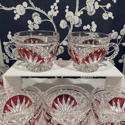 LOT 152: Vintage Echt Bleikristall Lead Crystal Cups, Western Germany