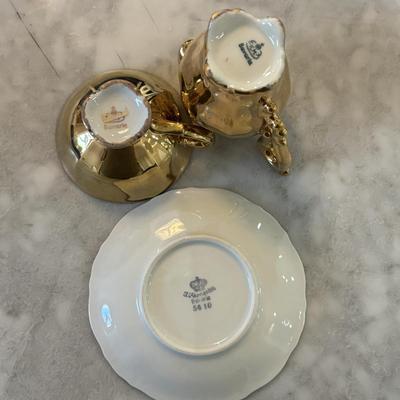 LOT 153: Time for Tea! KPM Porcelain Pink Cup Saucers, Dessert Plates. Royal Daulton, Bavaria & More