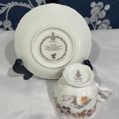 LOT 153: Time for Tea! KPM Porcelain Pink Cup Saucers, Dessert Plates. Royal Daulton, Bavaria & More