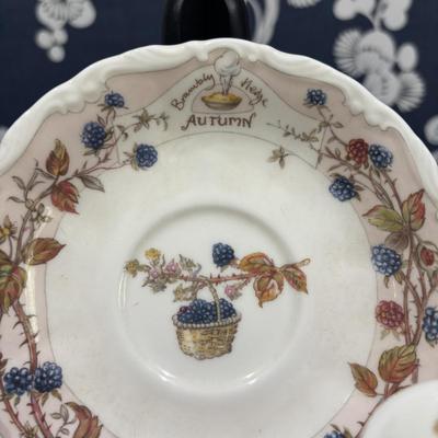 LOT 153: Time for Tea! KPM Porcelain Pink Cup Saucers, Dessert Plates. Royal Daulton, Bavaria & More