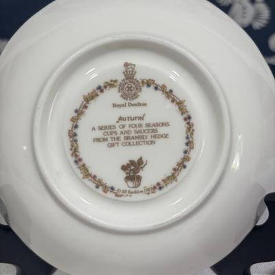 LOT 153: Time for Tea! KPM Porcelain Pink Cup Saucers, Dessert Plates. Royal Daulton, Bavaria & More