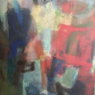 LOT 155: Abstract Painting on Canvas