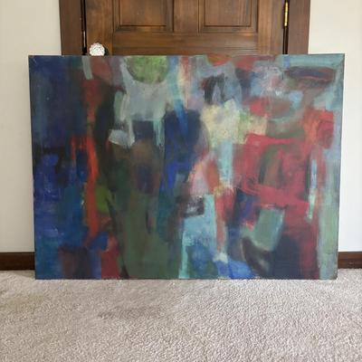 LOT 155: Abstract Painting on Canvas