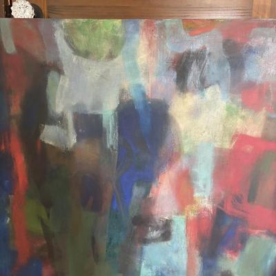 LOT 155: Abstract Painting on Canvas