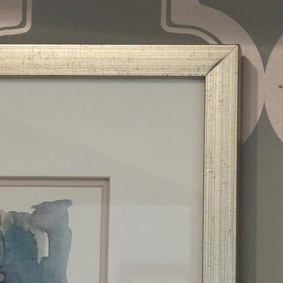 LOT 157: Afred Gockel Life Study I Print & Stainless-Steel Towel Bar