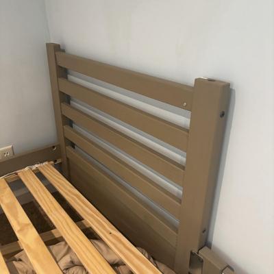 LOT 161: Gray Platform Beds Full & Twin - Can be Made into Bunkbeds