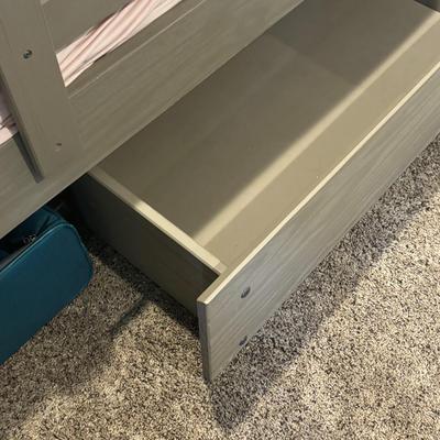 LOT 161: Gray Platform Beds Full & Twin - Can be Made into Bunkbeds