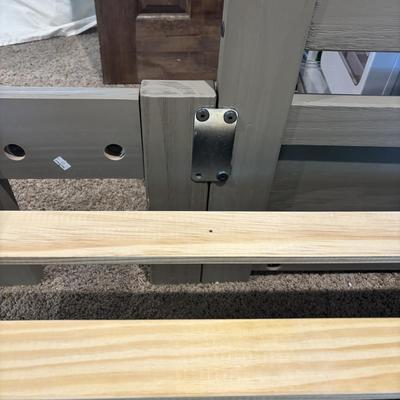 LOT 161: Gray Platform Beds Full & Twin - Can be Made into Bunkbeds