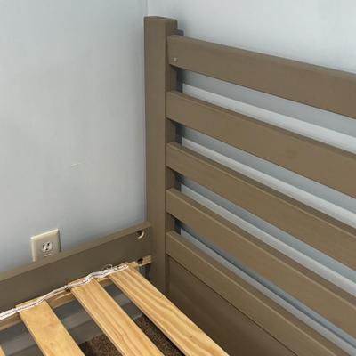 LOT 161: Gray Platform Beds Full & Twin - Can be Made into Bunkbeds