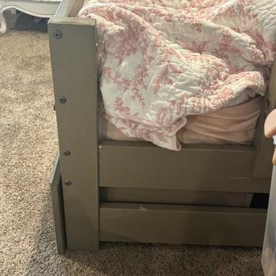 LOT 161: Gray Platform Beds Full & Twin - Can be Made into Bunkbeds