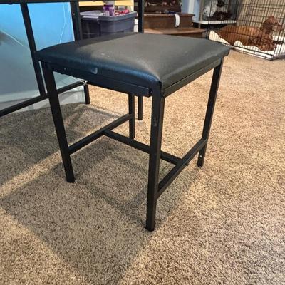 LOT 162: Rustic Vanity w/Press on Lights * Stool