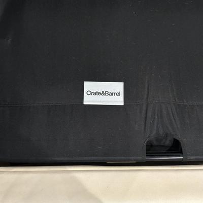LOT 182: Crate & Barrel Oversized Chair/Loveseat w/Pullout Bed