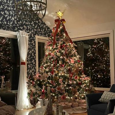 LOT 187: Very Tall Artificial Christmas Tree