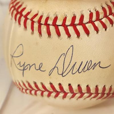 Lot of 4 OMLB Signed Autographed Baseballs Mike Cuellar Ron Hansen Ryne Duren, Storm Davis