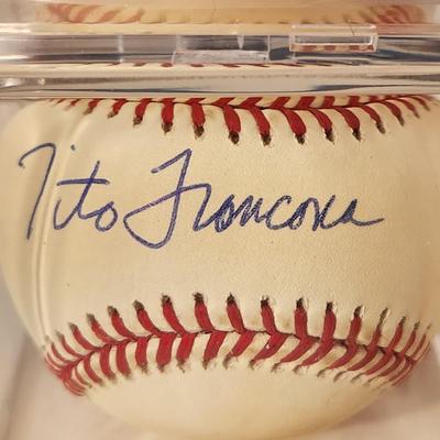 Lot of 4 OMLB Signed Autographed Baseballs Nelson Briles, Moe Drabowski, Tito Francona, Bobby Grich