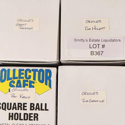 Lot of 4 OMLB Signed Autographed Baseballs Grant jackson, Tim Hulett, Pat Kelly, Jim Gentile