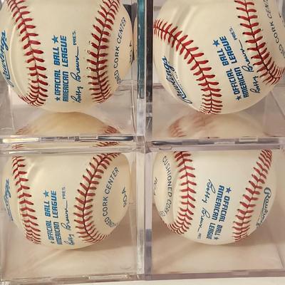 Lot of 4 OMLB Signed Autographed Baseballs Grant jackson, Tim Hulett, Pat Kelly, Jim Gentile