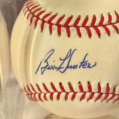 Lot of 4 OMLB Signed Autographed Baseballs Pitcher Dave Johnson, Billy Hunter,Mike Boddicker, Clay Dalrymple