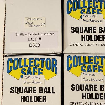 Lot of 4 OMLB Signed Autographed Baseballs Pitcher Dave Johnson, Billy Hunter,Mike Boddicker, Clay Dalrymple