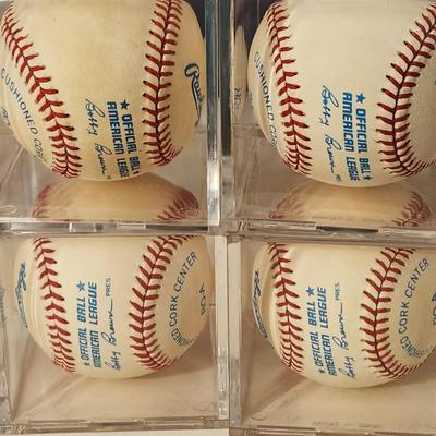 Lot of 4 OMLB Signed Autographed Baseballs Pitcher Dave Johnson, Billy Hunter,Mike Boddicker, Clay Dalrymple
