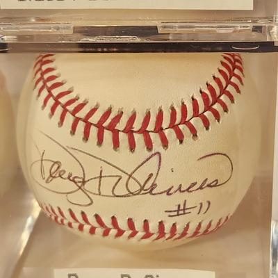 Lot of 4 OMLB Signed Autographed Baseballs Eddie Fisher Merv Rettenmund, Rene Gonzalez, Doug DeCinces