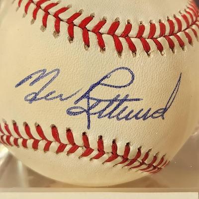 Lot of 4 OMLB Signed Autographed Baseballs Eddie Fisher Merv Rettenmund, Rene Gonzalez, Doug DeCinces