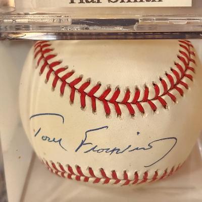 Lot of 4 OMLB Signed Autographed Baseballs Hal Smith, Ross Grimsley,Todd Frohwirth, Wally Bunker