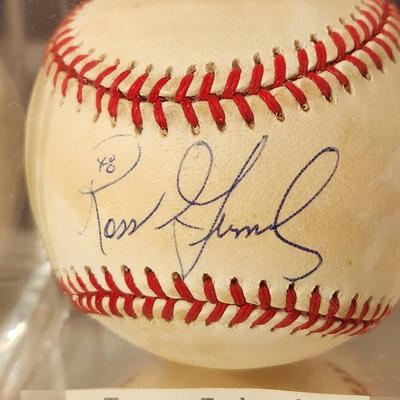 Lot of 4 OMLB Signed Autographed Baseballs Hal Smith, Ross Grimsley,Todd Frohwirth, Wally Bunker