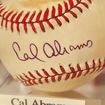 Lot of 4 OMLB Signed Autographed Baseballs Cal Abrams, BJ Surhoff, Todd Zeile, John Bale