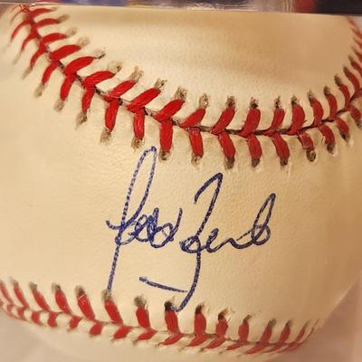 Lot of 4 OMLB Signed Autographed Baseballs Cal Abrams, BJ Surhoff, Todd Zeile, John Bale