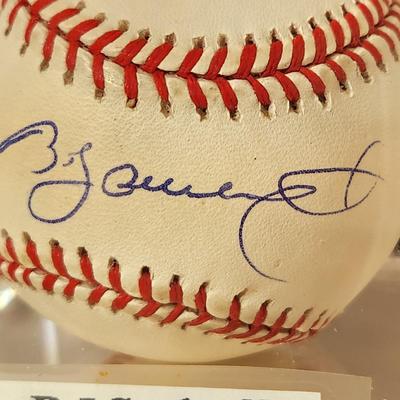 Lot of 4 OMLB Signed Autographed Baseballs Cal Abrams, BJ Surhoff, Todd Zeile, John Bale