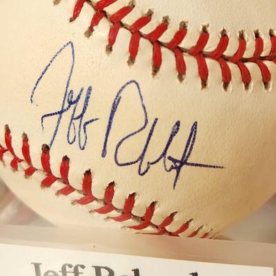 Lot of 4 OMLB Signed Autographed Baseballs Jeff Reboulet , Jamie Moyer, Arthur Rhodes, David Wells