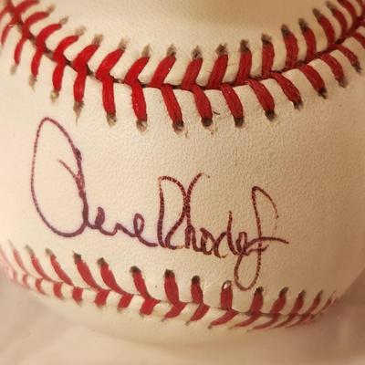Lot of 4 OMLB Signed Autographed Baseballs Jeff Reboulet , Jamie Moyer, Arthur Rhodes, David Wells