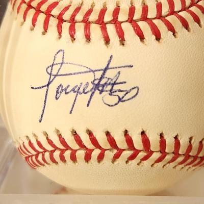 Lot of 4 OMLB Signed Autographed Baseballs John Stevens, Jorge Julio, Brian Falkenburg, Ryan Minor