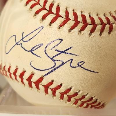 Lot of 4 OMLB Signed Autographed Baseballs John Stevens, Jorge Julio, Brian Falkenburg, Ryan Minor