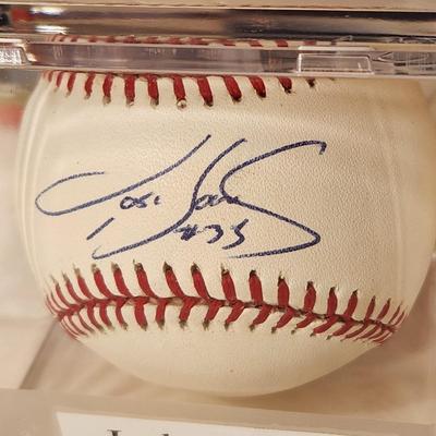 Lot of 4 OMLB Signed Autographed Baseballs Willis Roberts, Derrick May, Josh Towers, Luis Riviera