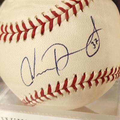 Lot of 4 OMLB Signed Autographed Baseballs Willis Roberts, Derrick May, Josh Towers, Luis Riviera