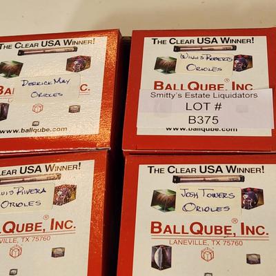 Lot of 4 OMLB Signed Autographed Baseballs Willis Roberts, Derrick May, Josh Towers, Luis Riviera