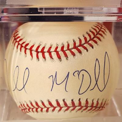 Lot of 4 OMLB Signed Autographed Baseballs Charles Johnson, Pat Rapp, John Parrish, Darnell McDonald