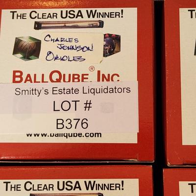 Lot of 4 OMLB Signed Autographed Baseballs Charles Johnson, Pat Rapp, John Parrish, Darnell McDonald