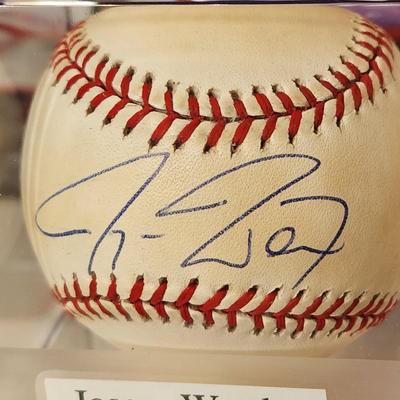 Lot of 4 OMLB Signed Autographed Baseballs Jason Werth, Melvin Rosario, Calvin Pickering, Len Sakata