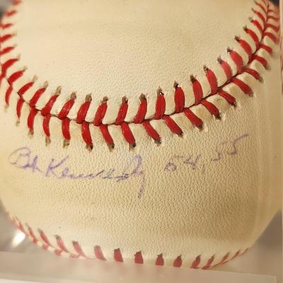 Lot of 4 OMLB Signed Autographed Baseballs Ray Miller, Bob Kennedy 54,55 , Will Clark, Lenny Webster