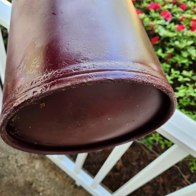 Hand painted Painted Heavy Metal Umbrella Stand Can 18" tall 9" Diameter