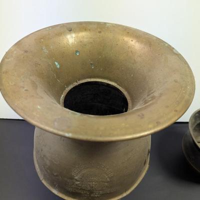 Redskin Brand Chewing Tobacco Cut Plug Spittoon & Vessel