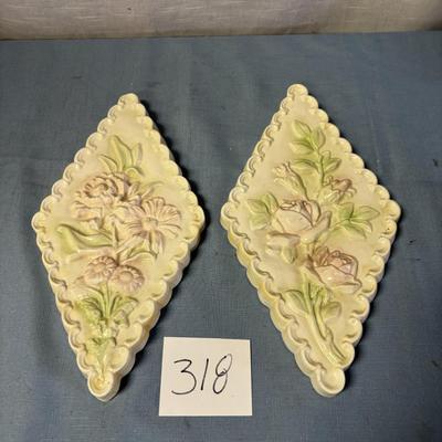 Vintage Chalkware Wall Hangings