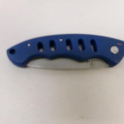 Set of 9 New Chief Cut A Trail Blue Pocket Knives Frost Cutlery 15-978BL #24a