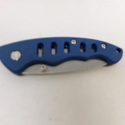 Set of 9 New Chief Cut A Trail Blue Pocket Knives Frost Cutlery 15-978BL #24a