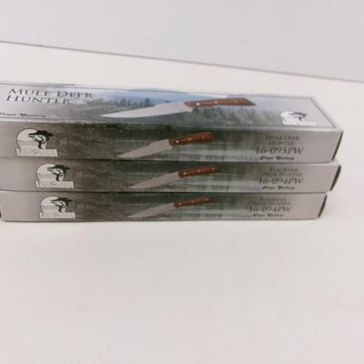 Set of 3 New Blacktail Deer Hunter Knives Frost Cutlery 16-094PW #25