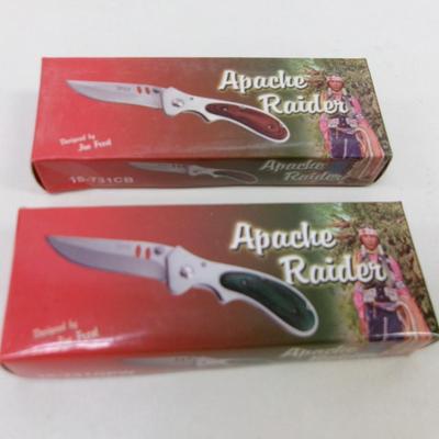 Set of 9 New Apache Raider Pocket Knives #28